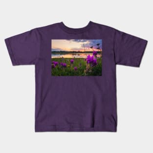 purple wildflowers Kids T-Shirt